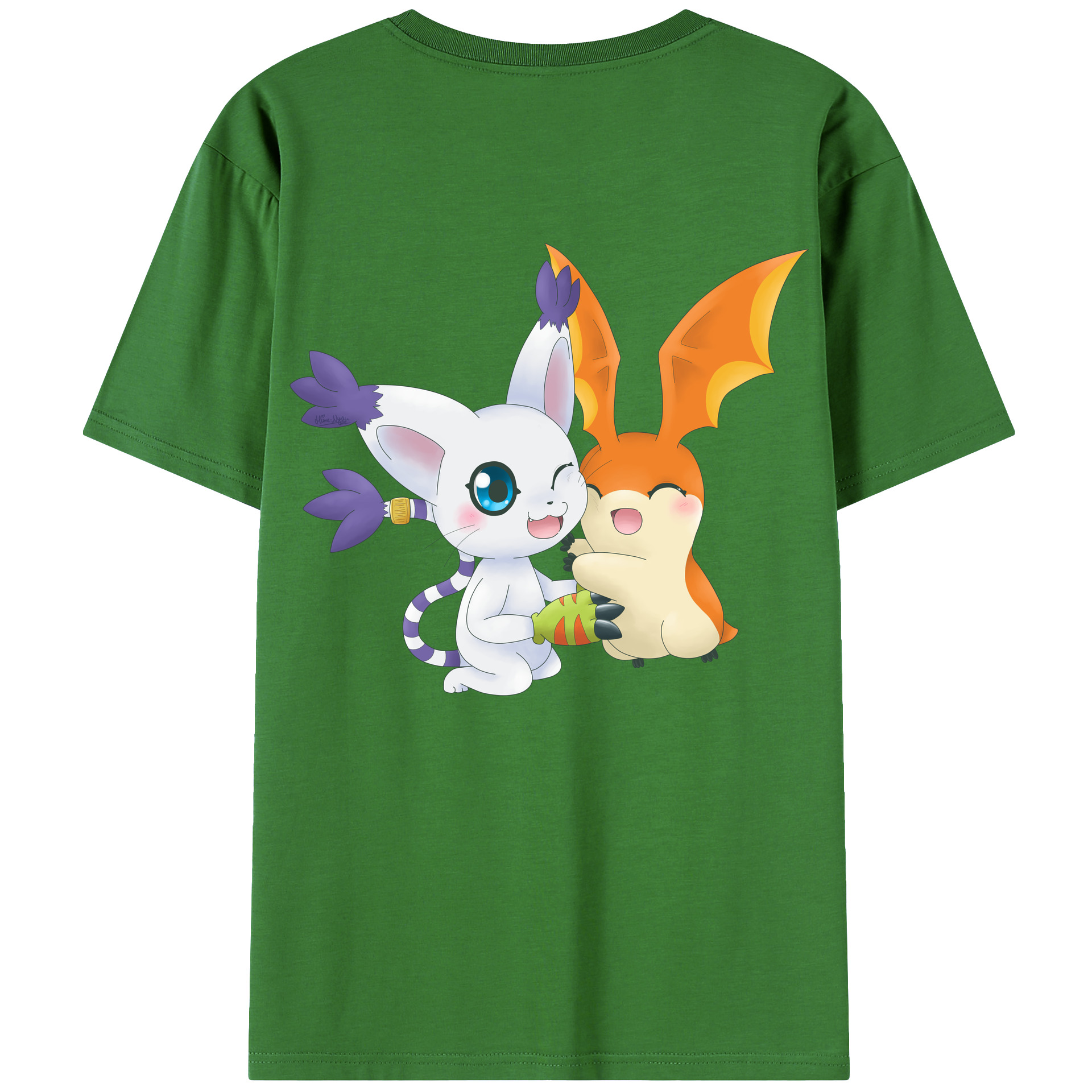 （画像用） Digimon デジタルモンスター/デジモン レディース半袖Tシャツ(バックプリント)